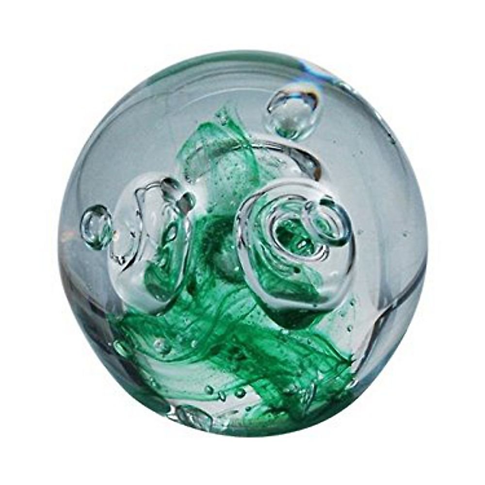 Traumkugel Briefbeschwerer 9,5cm : Motiv große Blasen über Grün - Wunschkugel