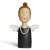 dekorativer Aufsteller Deko-Figur Engel-Kopf Frauen-Kopf mit Flügeln und Perlenkette