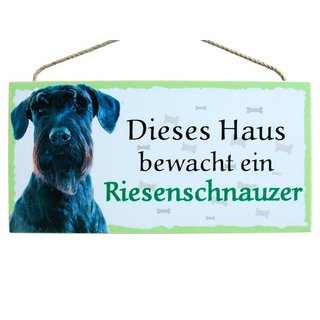 Hund Türschild Riesenschnauzer aus Holz Hundeschild Schild deutsche Herstellung
