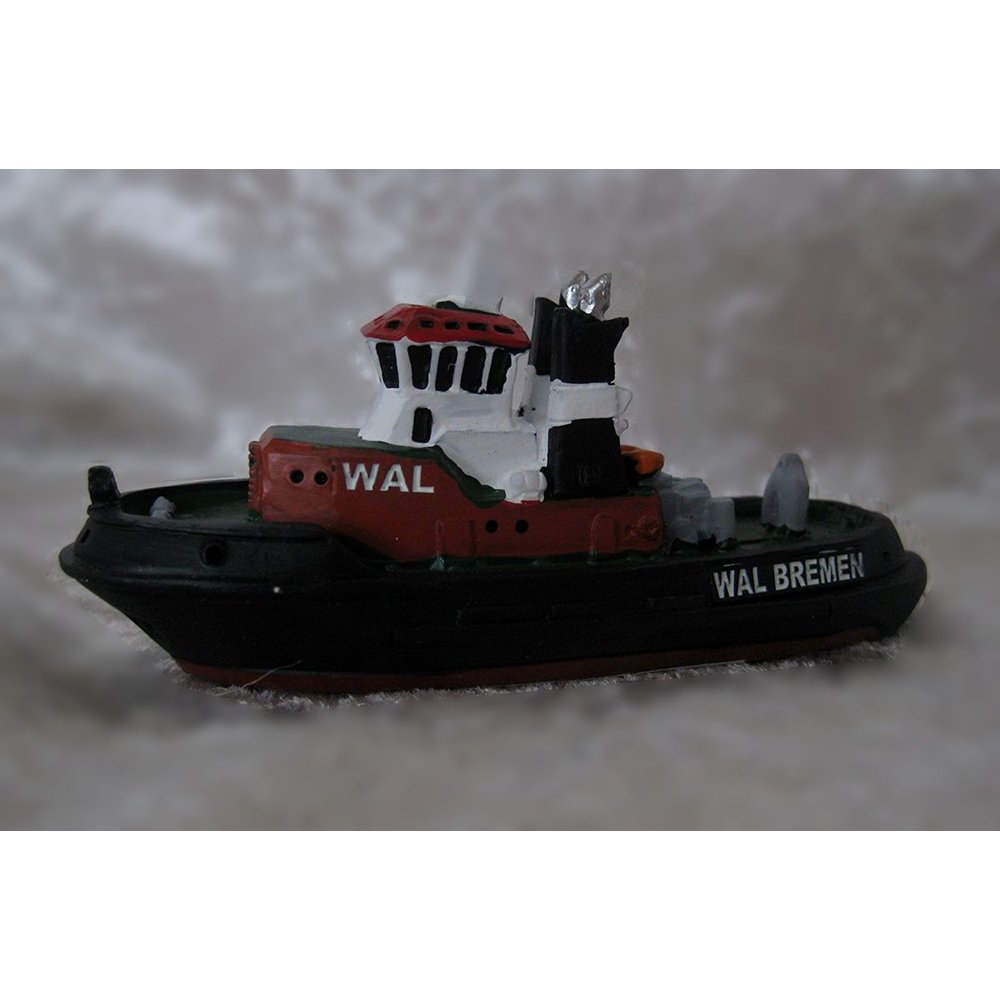 Schiffsmodell Wal Bremen Mineatur Modellschiff Boot Deko Fischerboot Weser 9 cm