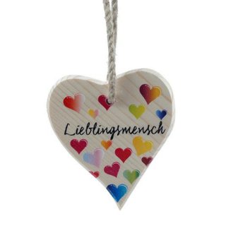 Lieblingsmensch Türschild Wandschild Herz Holz Mitbringsel Liebe Love Valentinstag