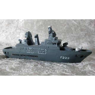 Schiffsmodell Marine Fregatte Baden Württemberg F222 Miniatur Boot Schiff ca. 12 cm