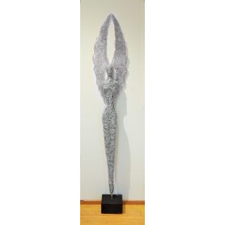 Design Skulptur - Engel 130-4 - Aluminium silber In-Outdoor