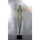 Design Skulptur - Engel 130-2 - Aluminium silber /gold In-Outdoor