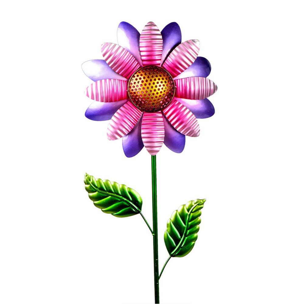 Gartendeko Metall Blume 124 cm Stecker Blumenstecker Gartenstecker mehrfarbig
