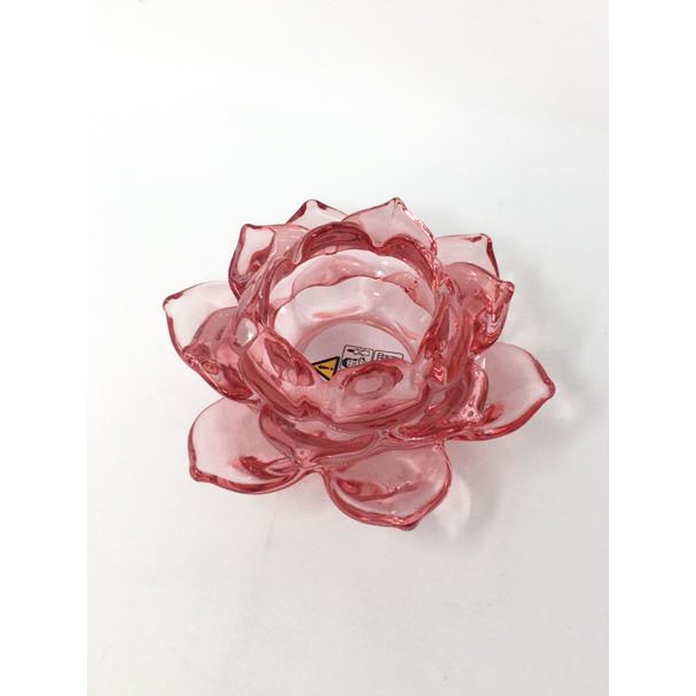 CAGO Teelichthalter Leuchter Seerose für Teelicht rosa Teelicht Blume Frühling Glas