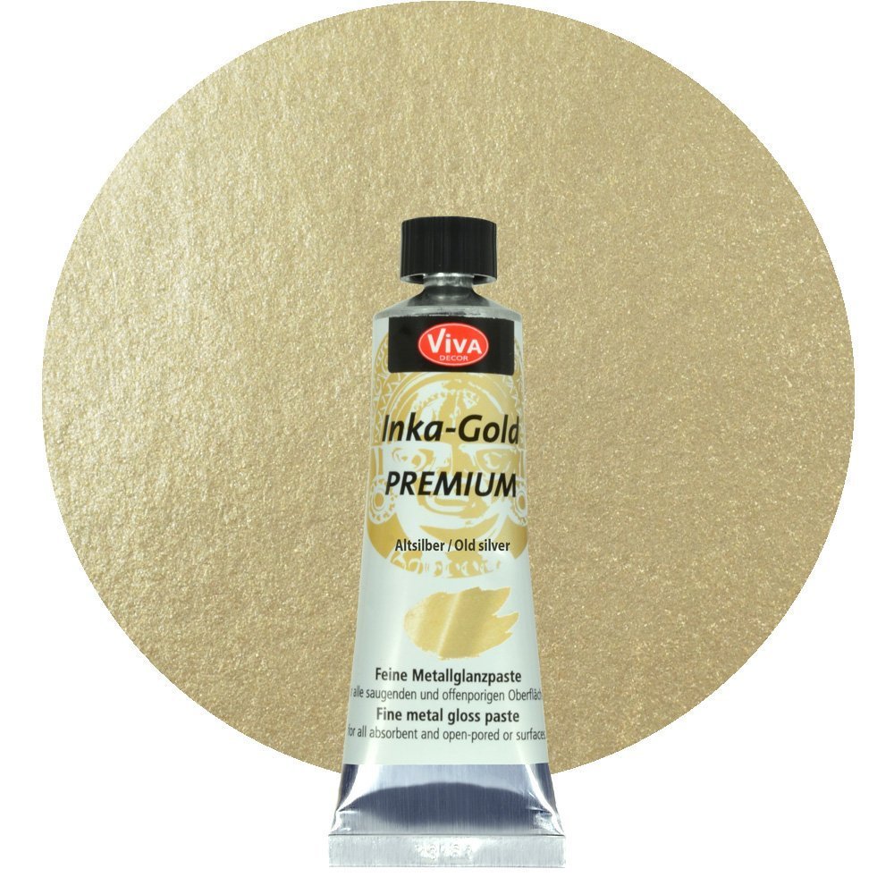 Inka Gold Premium 40g -Altsilber- Viva Decor Metallic Metallglanz Glanz Farbe