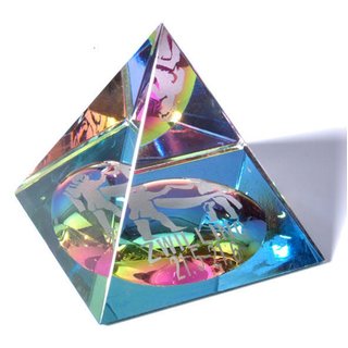 Sternzeichen Glas Pyramide - Zwilling 21. Mai - 21. Juni