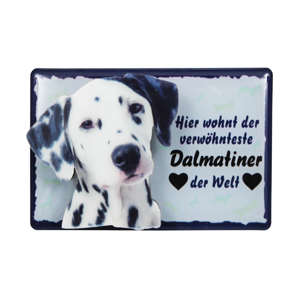 Tiermagnet Zettelhalter 3D Dalmatiner Hundemagnet Magnet