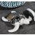 Schildkröte Marlin Keramik weiß glasiert silberner Panzer Breite 16 cm, Figur, Badezimmer, Bad, Tierfigur