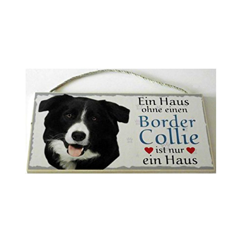 Tierschild Hund Holzschild Türschild - Border Collie - Wandschild