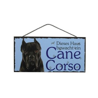 Tierschild Hund Holzschild Türschild - Cane Corso - Wandschild