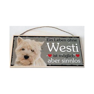 Tierschild Hund Holzschild Türschild - Westi - Wandschild