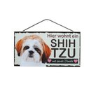 Tierschild Hund Holzschild Türschild - Shih Tzu -...
