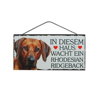 Tierschild Hund Holzschild Türschild - Rhodesian Ridgeback - Wandschild