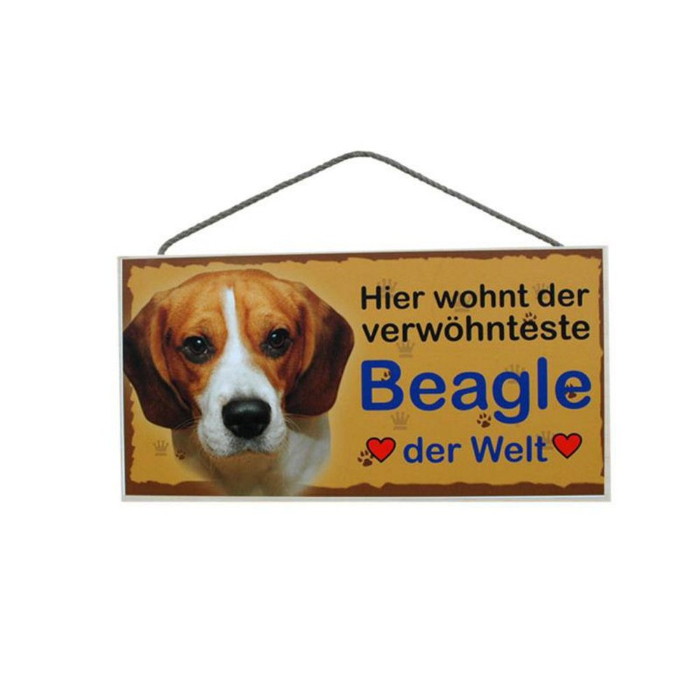 Tierschild Hund Holzschild Türschild - Beagle - Wandschild