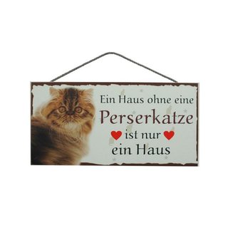 Tierschild Katze Türschild Wandschild - Perser Katze - Holzschild