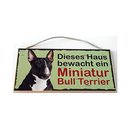 Tierschild Hund Holzschild Türschild - Bull Terrier...