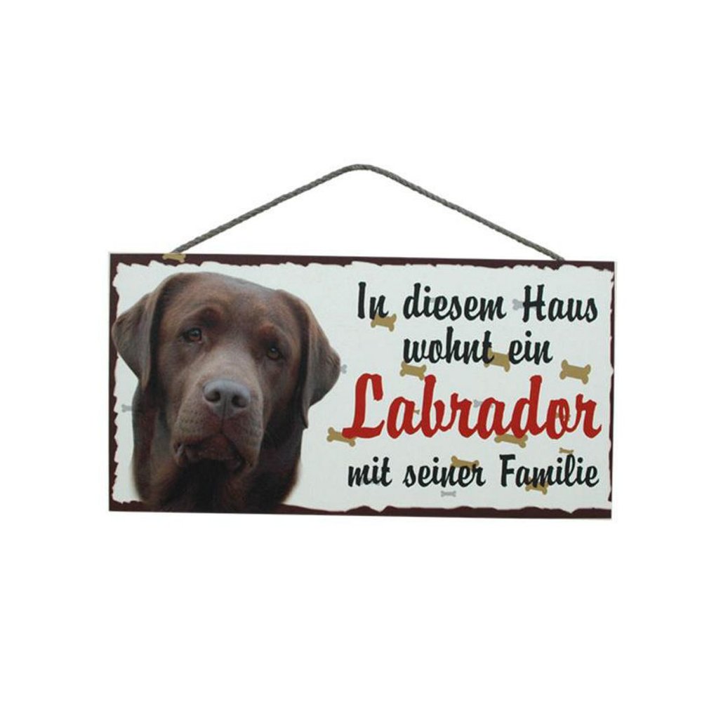 Tierschild Hund Holzschild Türschild - Labrador - Wandschild