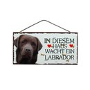 Tierschild Hund Holzschild Türschild - Labrador -...