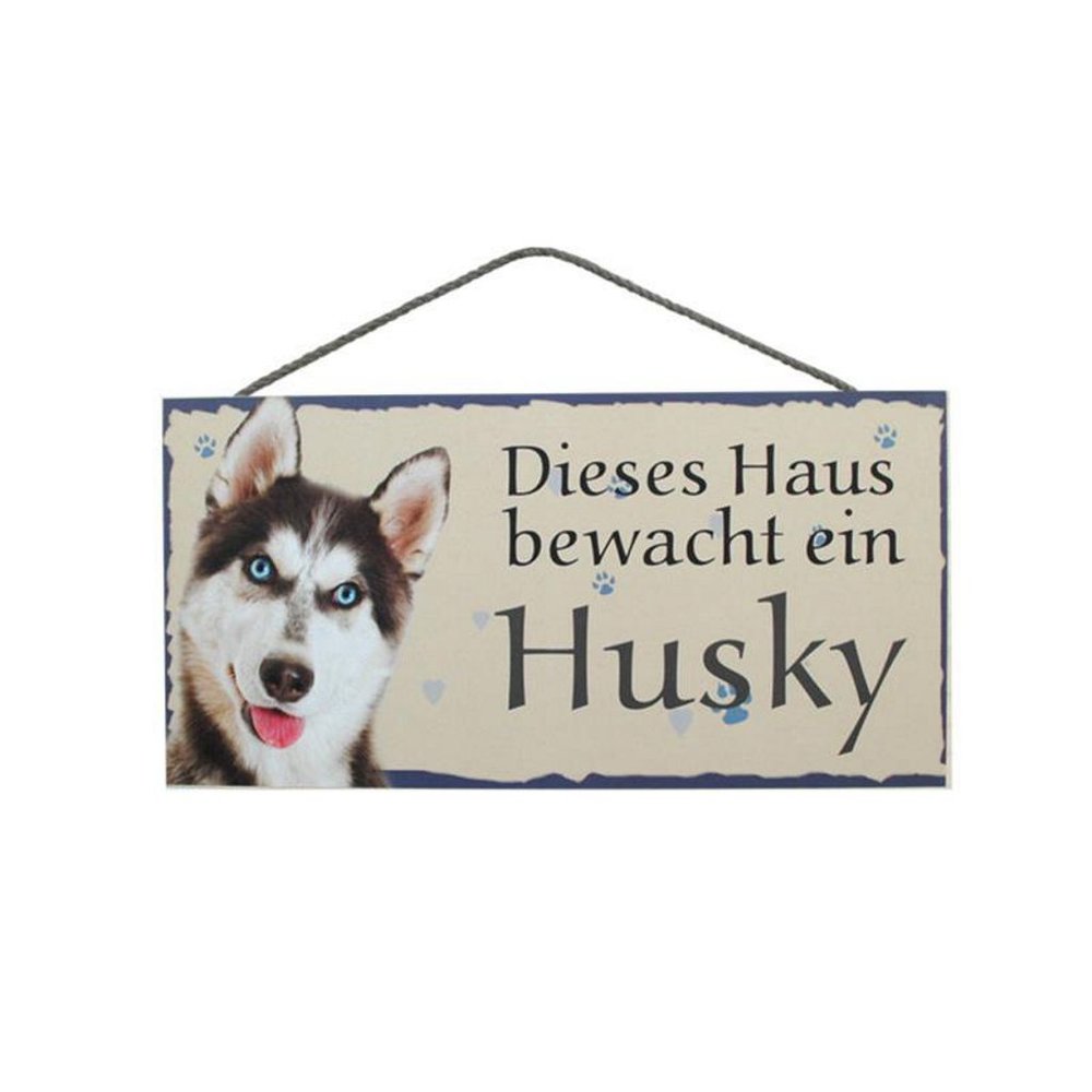 Tierschild Hund Holzschild Türschild - Husky - Wandschild