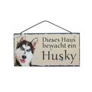 Tierschild Hund Holzschild Türschild - Husky -...