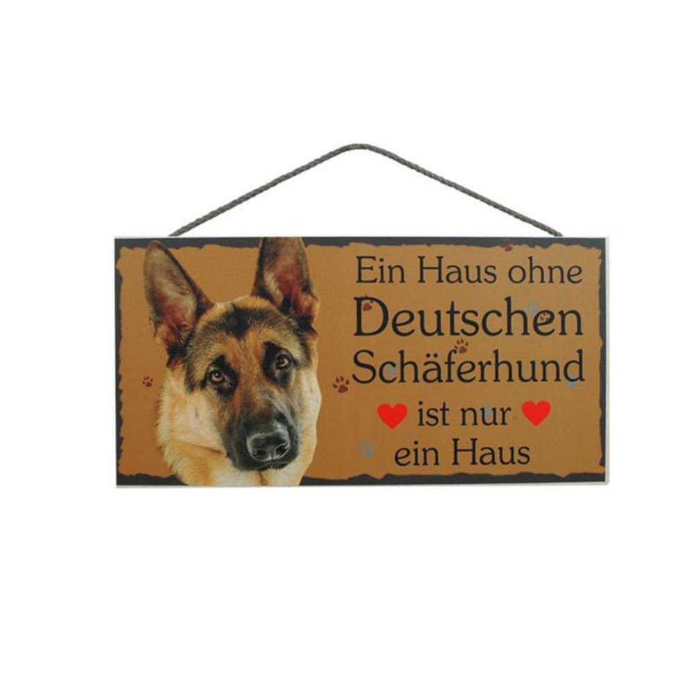 Tierschild Hund Holzschild Türschild - Deutscher Schäferhund - Wandschild