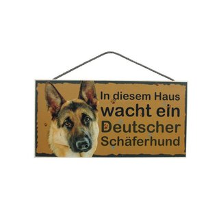 Tierschild Hund Holzschild Türschild - Deutscher Schäferhund - Wandschild