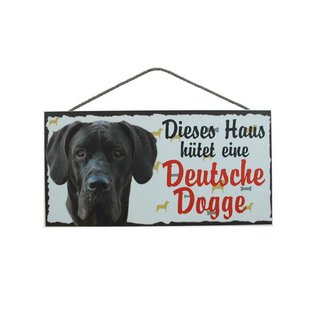 Tierschild Hund Holzschild Türschild - Deutsche Dogge - Wandschild