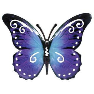 Schmetterling Wandschmuck aus Metall metallicfarben Wetterfest 17cm