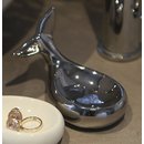 Schmuckschale Wal silber,Keramik 11 cm