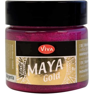 Viva Decor Maya Gold -Magenta Metallglanz Farbe, Metallic Effektfarbe Dekorfarbe