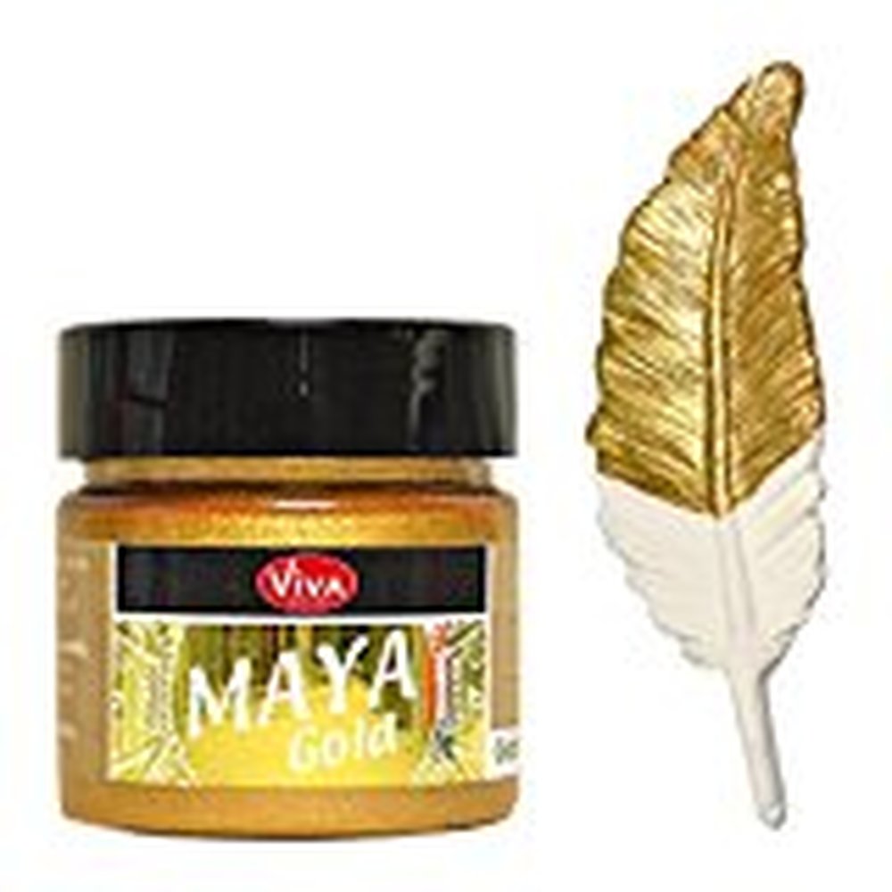 Viva Decor Maya Gold -Gold 45ml Metallglanz Farbe, Metallic Effekt