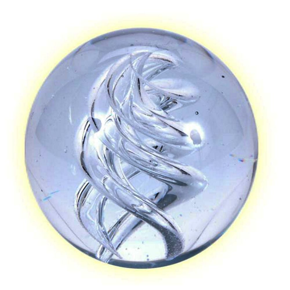 Traum-Glas-Kugel groß- klar mit großer Spirale 9,5cm