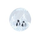 Traum-Glas-Kugel 7cm zwei Pinguine im Eismeer