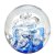 Traumkugel blau mit großen Blasen, Glaskugel, Briefbeschwerer, Wunschkugel 7,0 cm