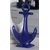 Anker, Keramik, blau glasiert, H. 30,5 cm Maritime Deko