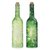 Flasche mit Blattdesign 2erSet Flaschenpost Deko Glasflasche Flaschenlicht Baden