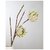 Foam Flower Arica weiß/grün/grau mit 2 Blüten, Länge 95 cm, Blumen, Vase, Deko