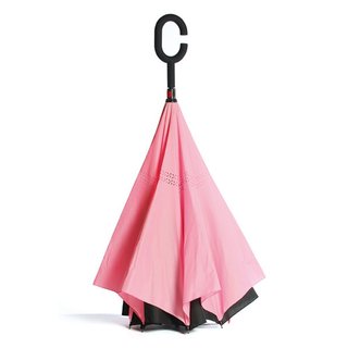 Design Regenschirm mit Spezialgriff für Handyfreunde, abstellbar-steht von alleine