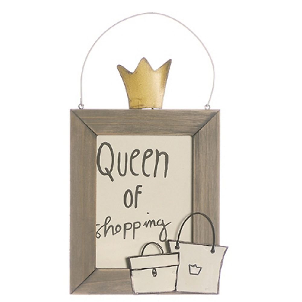 Originelles Holzschild Schild Queen of Shopping Shoppingqueen