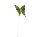 Gartenstecker mit Schmetterlinge Deko Butterfly grün...