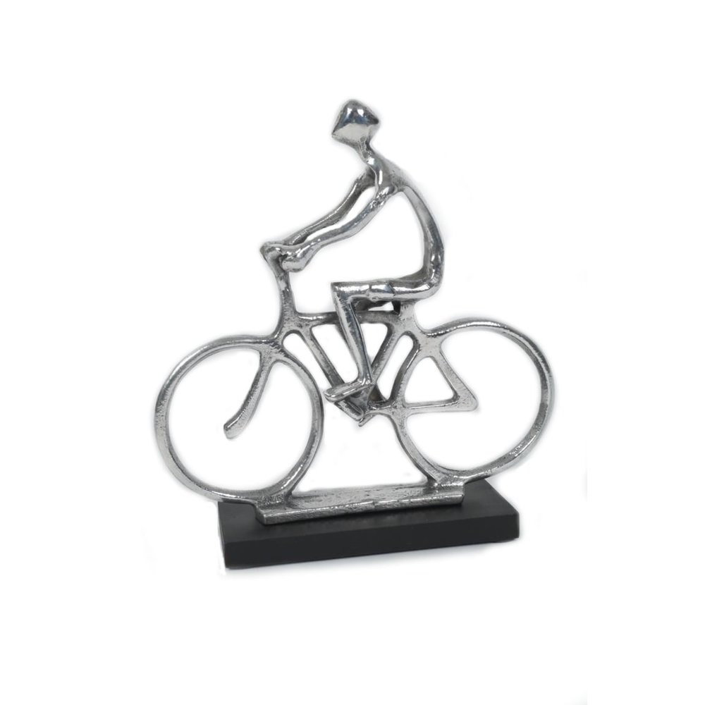Figur auf Fahrrad Dekofigur Dekoration Radfahrer