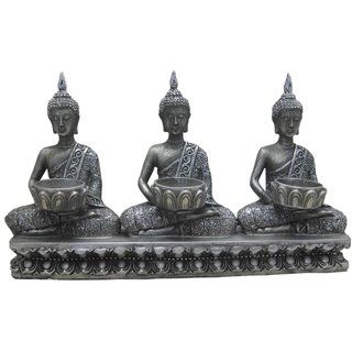 Teelichthalter Buddha für 3 Teelichter Kerzenständer
