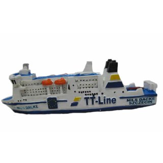 Schiffsmodell MS Fähre Nils Dacke TT-Line Szczecin Miniatur Boot Schiff ca. 12 cm