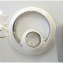Wanddeko Circles weiss / silber Keramik Durchmesser 30cm