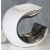 Moderne Duftlampe Aromabrenner Curve aus Keramik weiß/Silber 14x14x10 cm