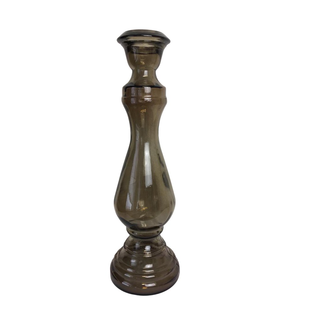 Vase schwarz/braun Leuchter Orion Deko 100% Recycle Glas Tischdeko Kerzenhalter