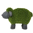 Süße Gartenfigur Schaf mit grün beflockt Magnesia Garten Gartendeko geschützten Außenbereich outdoor