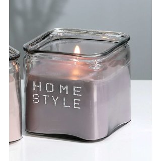 Kerzenglas "Home Style" mit Wachs gefüllt -Brennd. 50 Std. outdoor